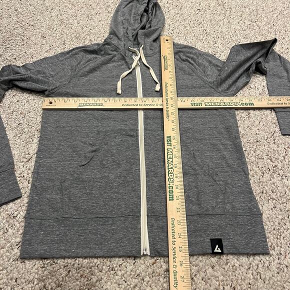 American Giant Women's Lightweight Full Zip Hoodie Sz S Gray Active Gym - Picture 4 of 6